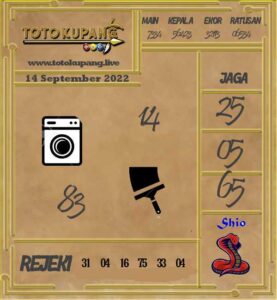 Kode Syair Togel Online Toto Kupang 14 September 2022